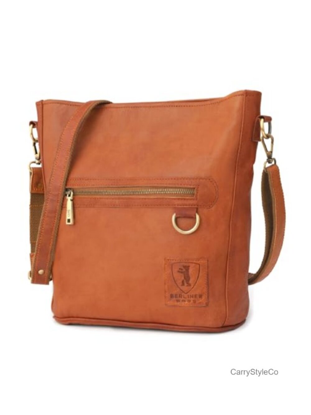 Full Grain Leather Crossbody Shoulder Bag Vintage Hobo Purse
